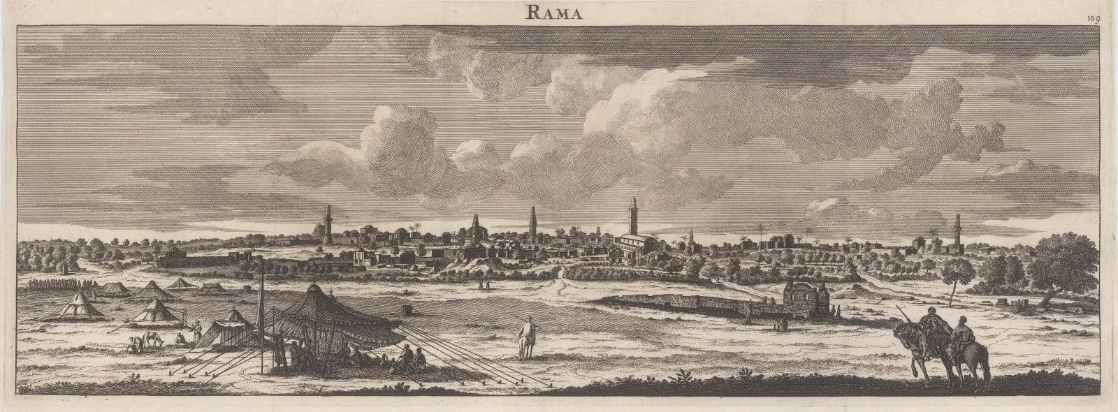 Cornelius Le Bruyn, Holy Land - Rama (Ramallah), 1703