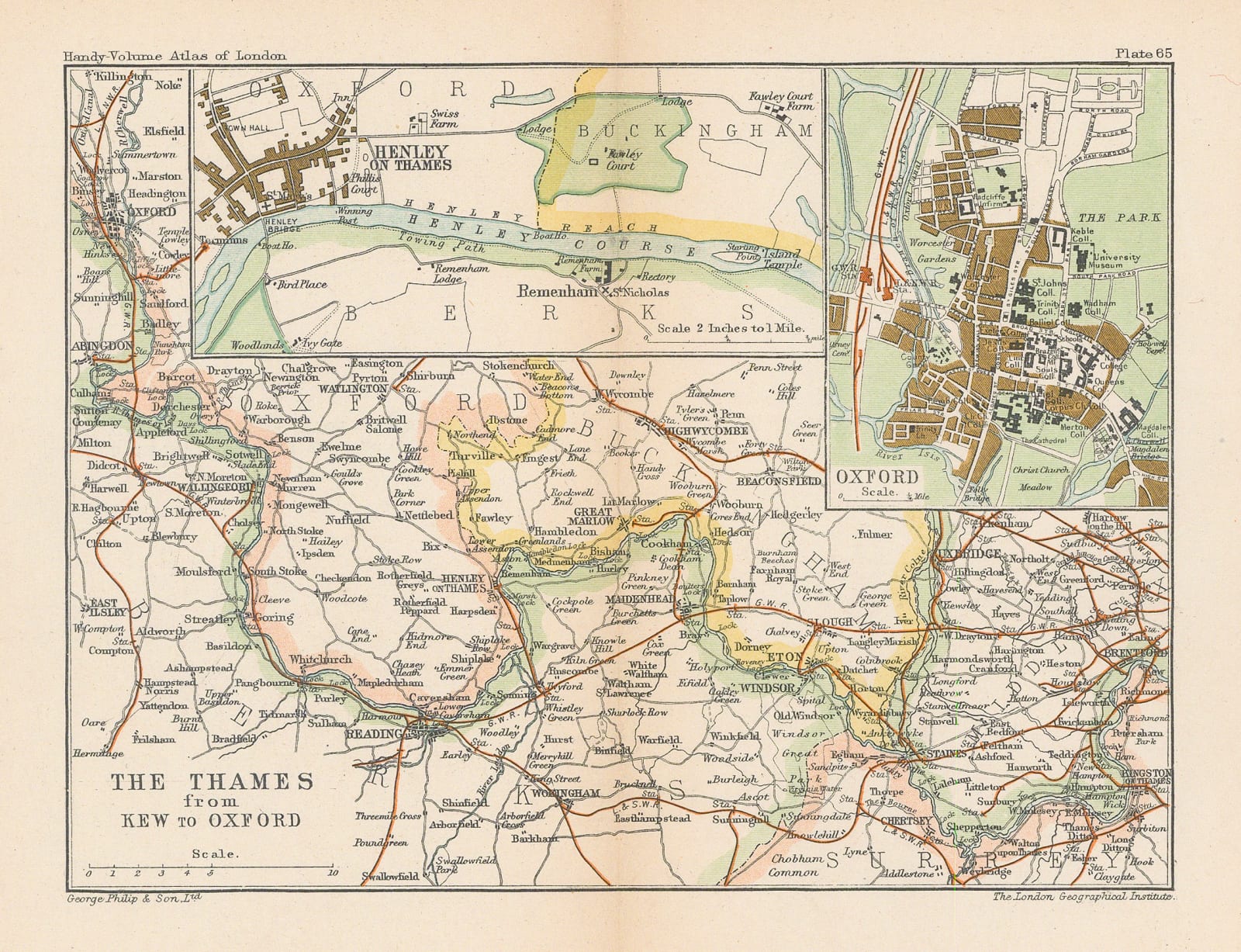George Philip & Son Ltd., The Thames from London to Oxford, 1904