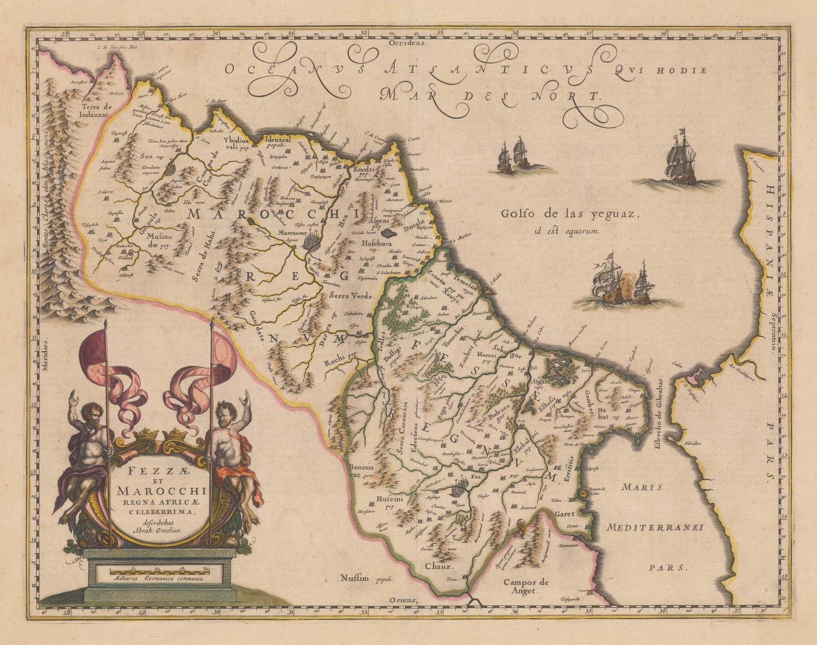 Willem & Jan Blaeu, Morocco orientated east to west, 1650 c.
