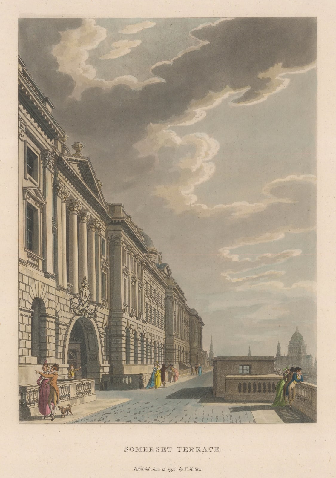Thomas Malton, London - Somerset House Terrace, 1796