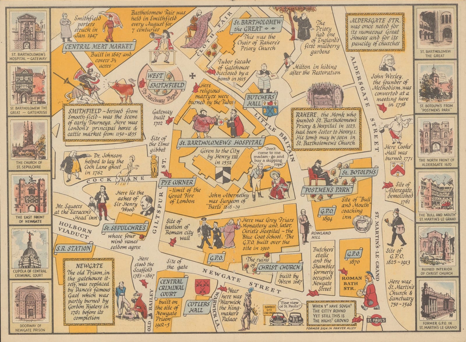 J.P. Sayer, An Historical Description and Map of the District surrounding St. Bartholomew's Hospital, 1948