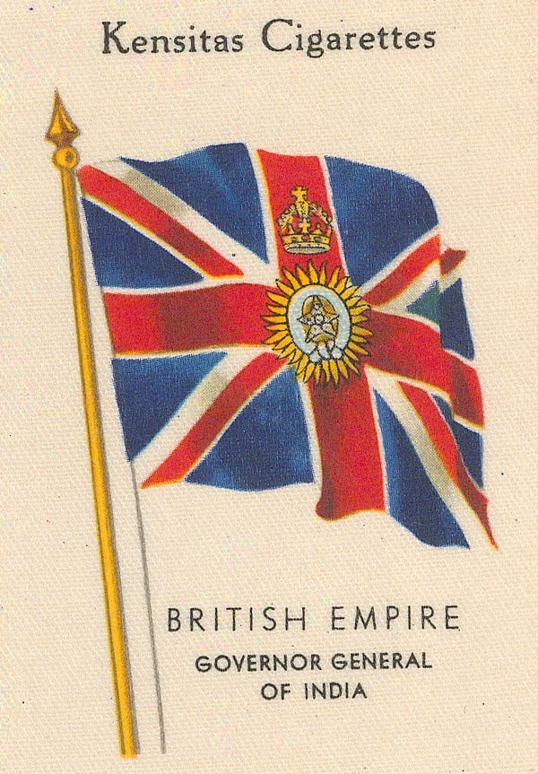 Kensitas Cigarettes, Flags - India, 1920 c.