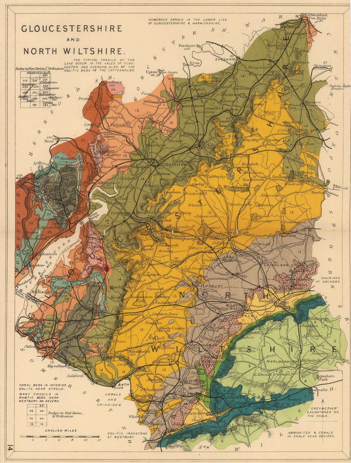 Edward Stanford, Gloucestershire and North Wiltshire, 1928