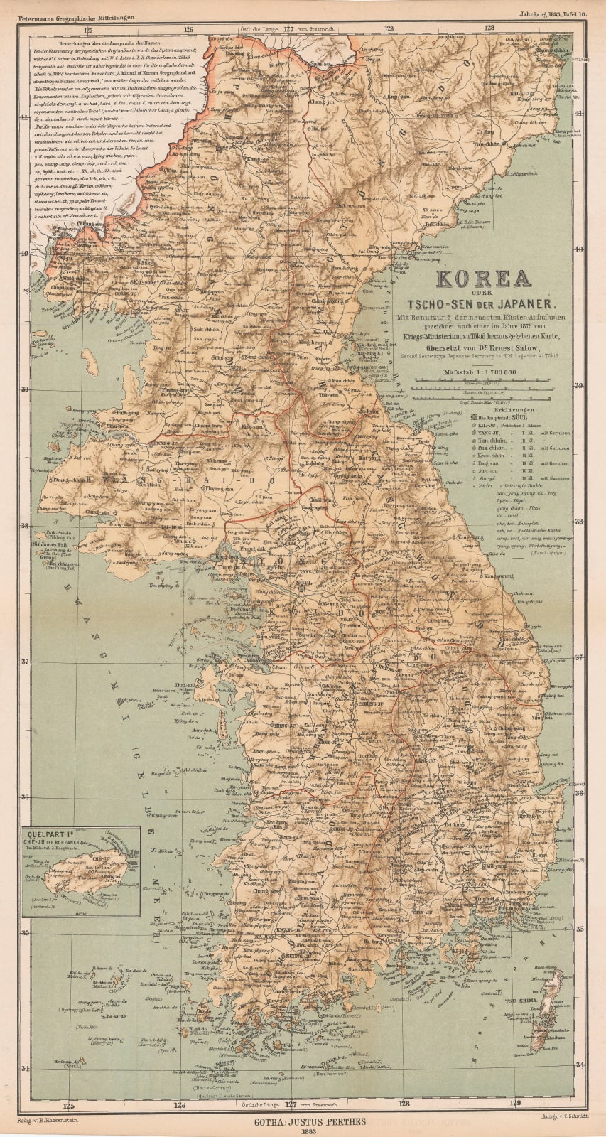 Justus Perthes, Korea, 1883