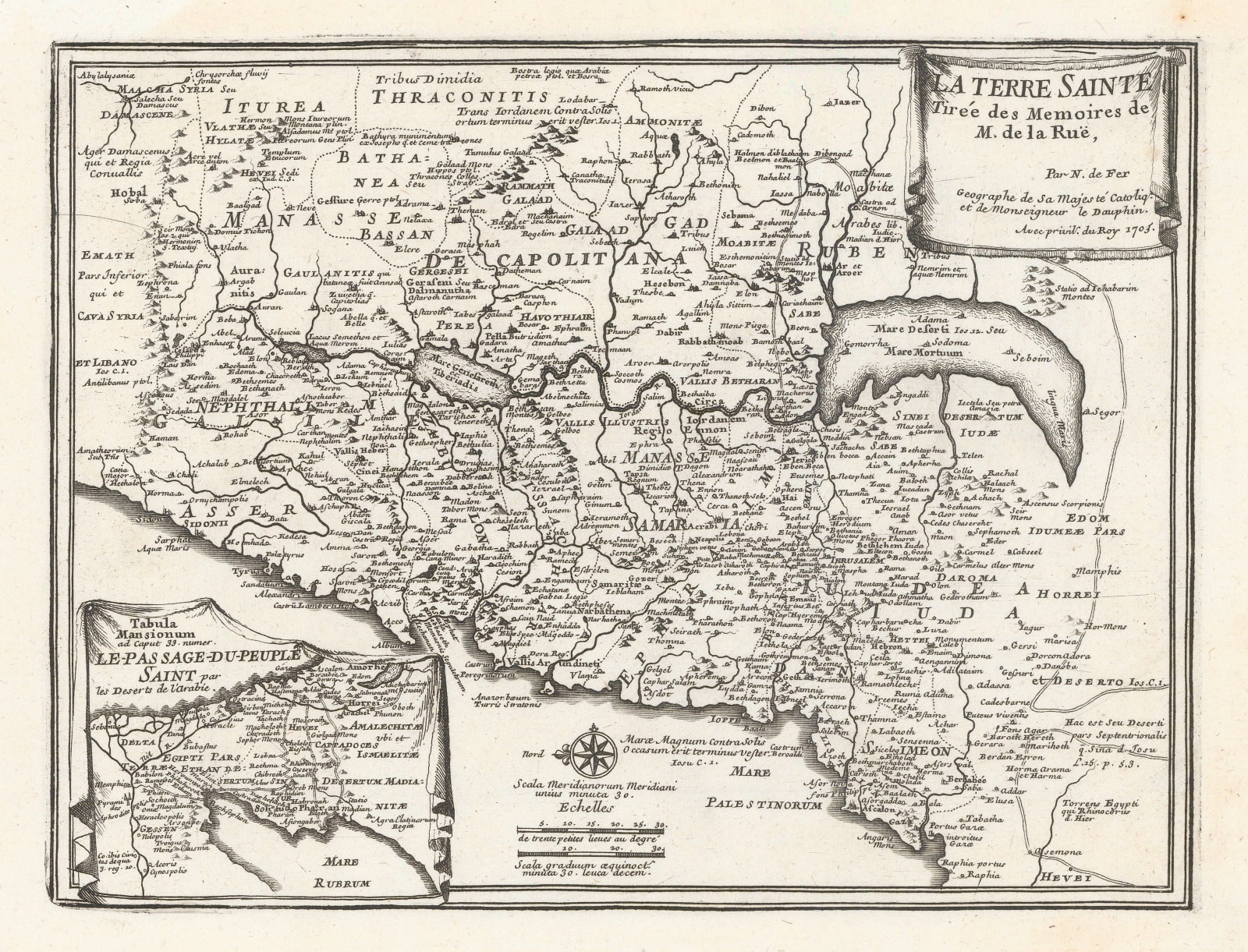 Nicolas de Fer, The Holy Land, 1705