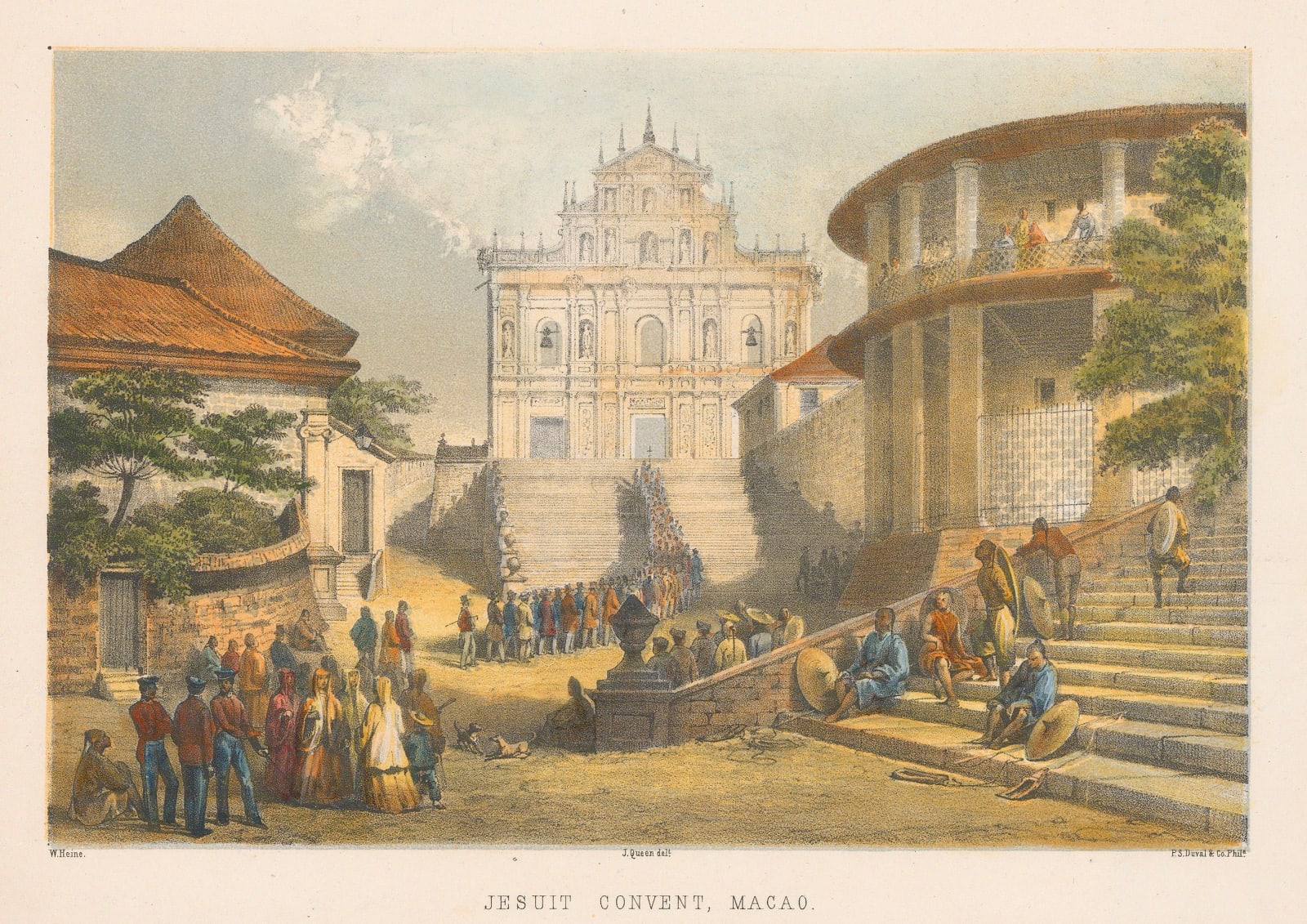 Wilhelm Heine, China - Macao, Ruins of Saint Paul's, 1865 c.