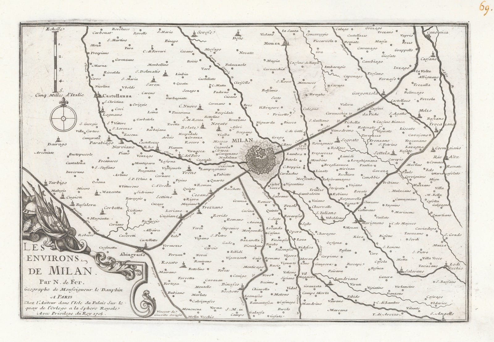 Nicolas de Fer, Milan, 1705