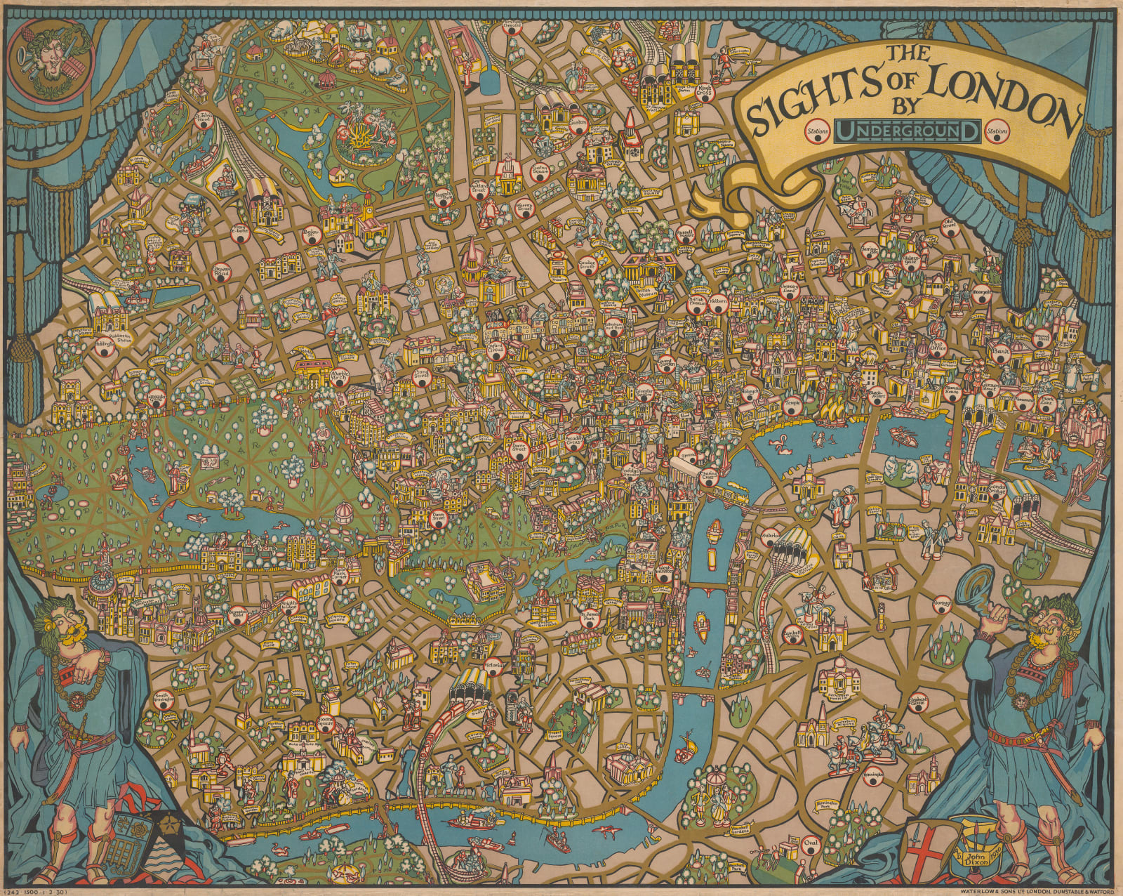 John Dixon, The Sights of London by Underground, 1930