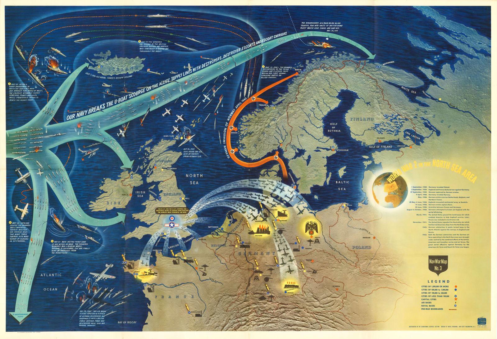 US Navy Educational Services Section, WW2 in the North Sea & the Hunt for the Bismarck, 1944