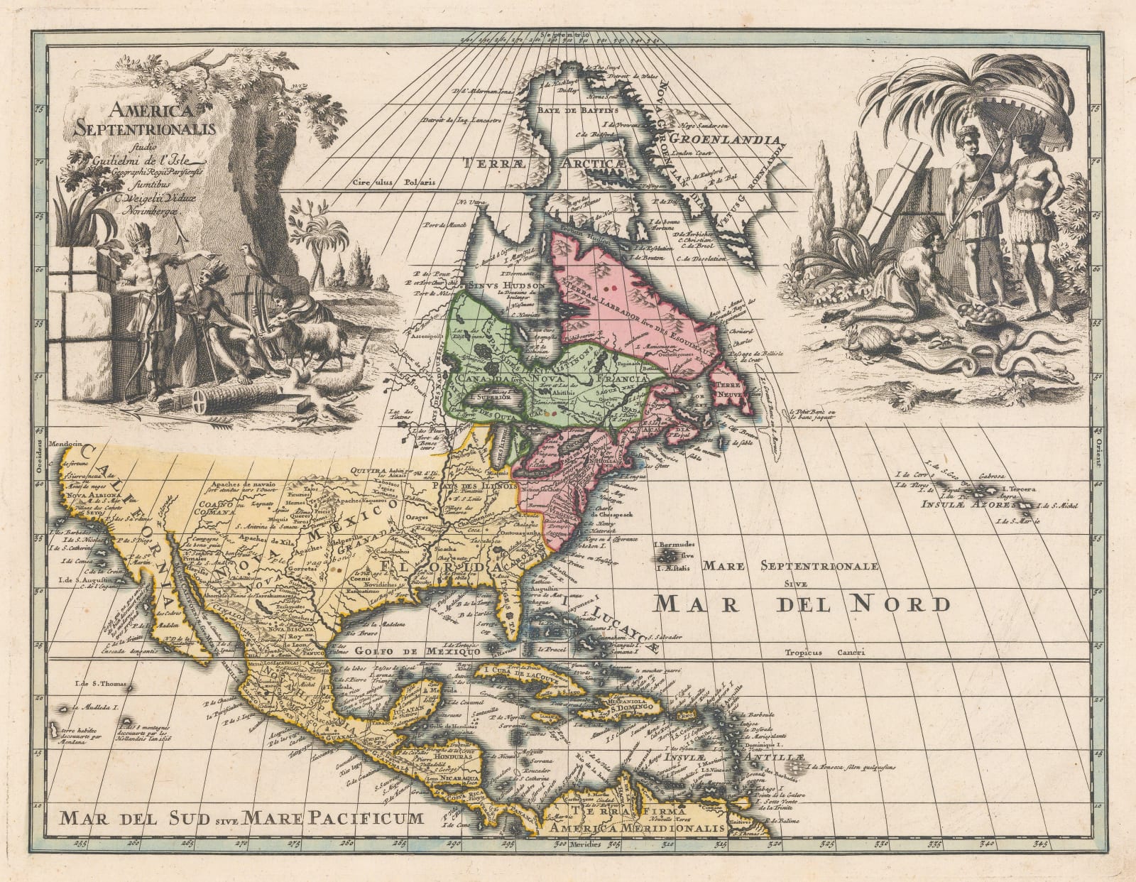 Christoph & Johann Christoph Weigel, North America, 1720 c.