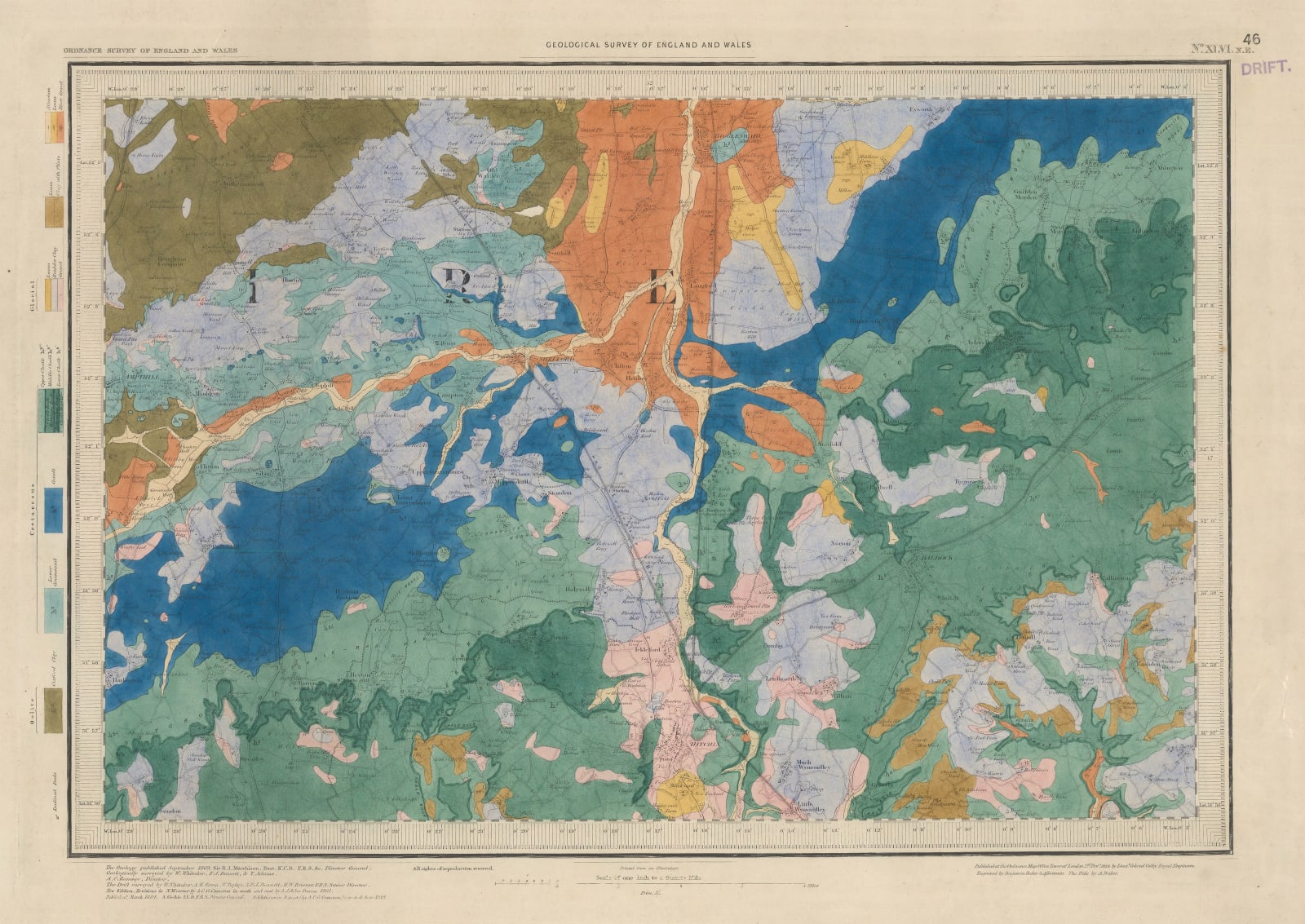 Ordnance Survey, Geological Survey of England and Wales, 1891