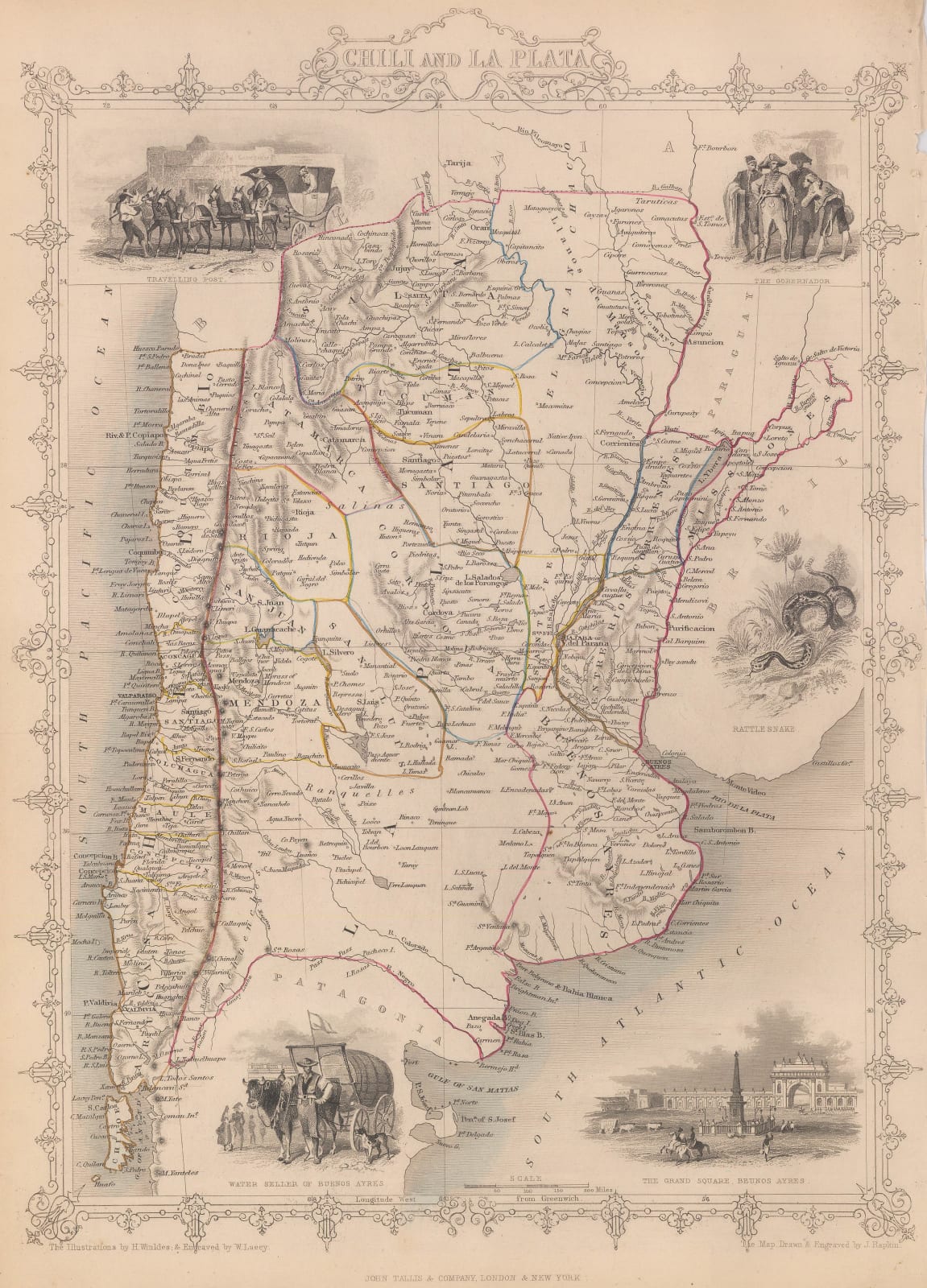 John Tallis, Chile and Argentina, 1851
