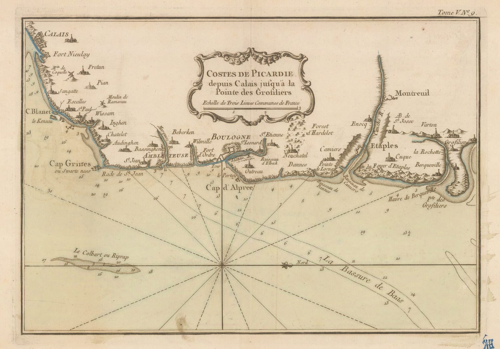 Jacques-Nicolas Bellin, Picardie coast, 1764