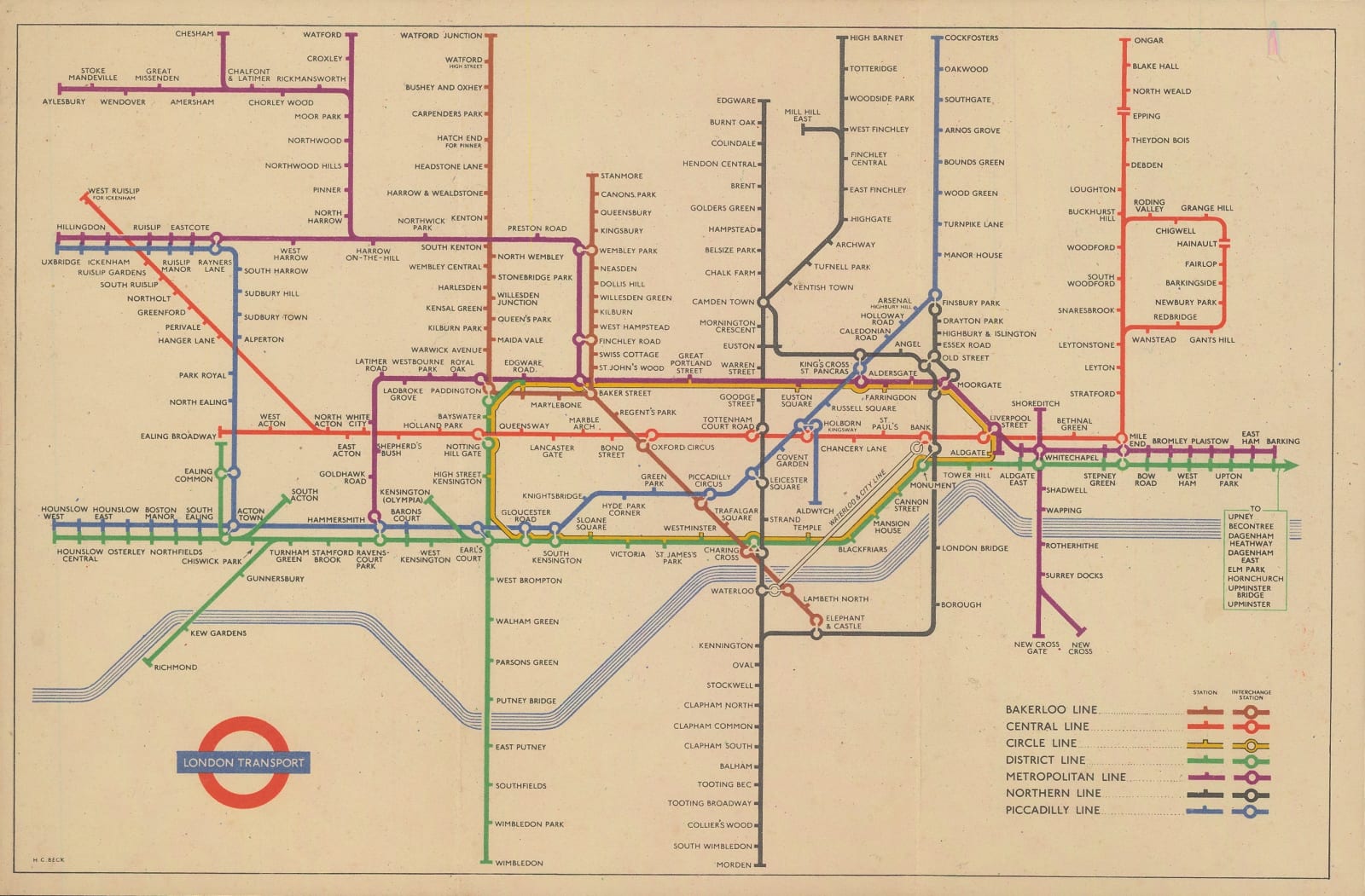 Harry Beck, London Underground Map, 1951