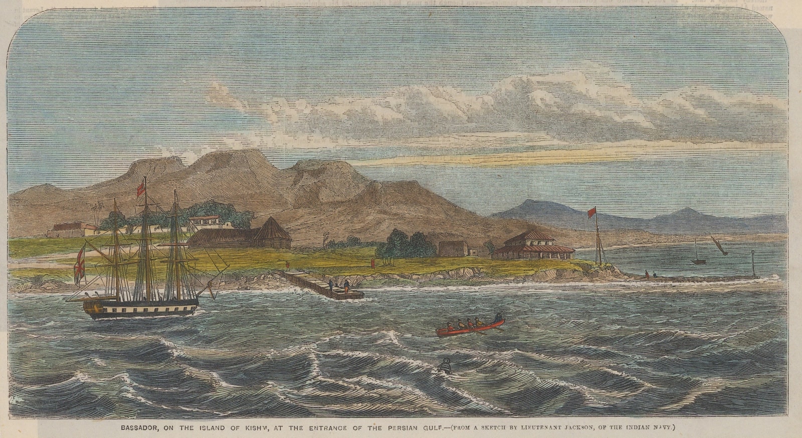 Illustrated Times, Iran - Persian Gulf, Kshim (Qeshm) Island , 1856