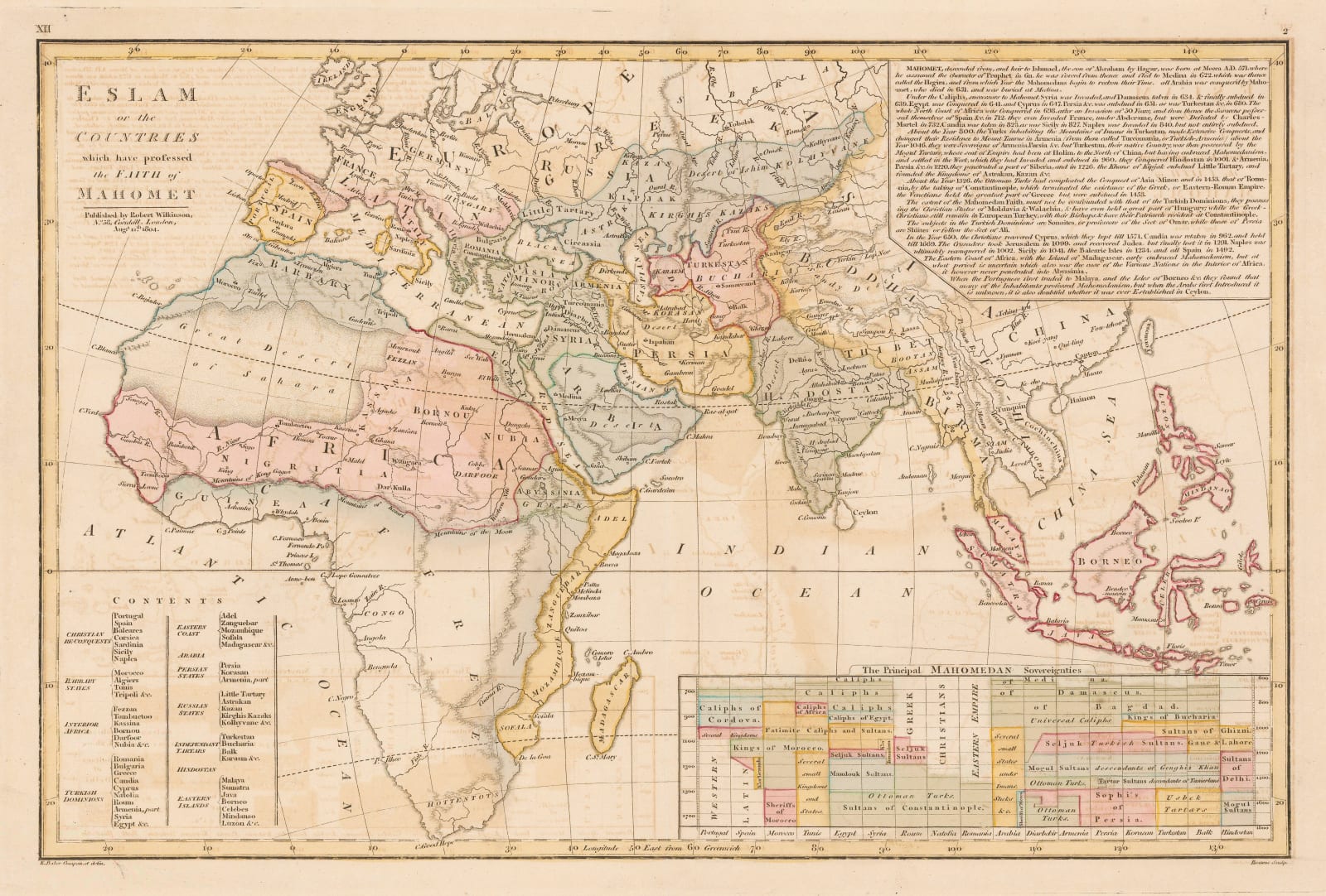 Robert Wilkinson, Eslam or the Countries which have professed the Faith of Mahomet, 1804