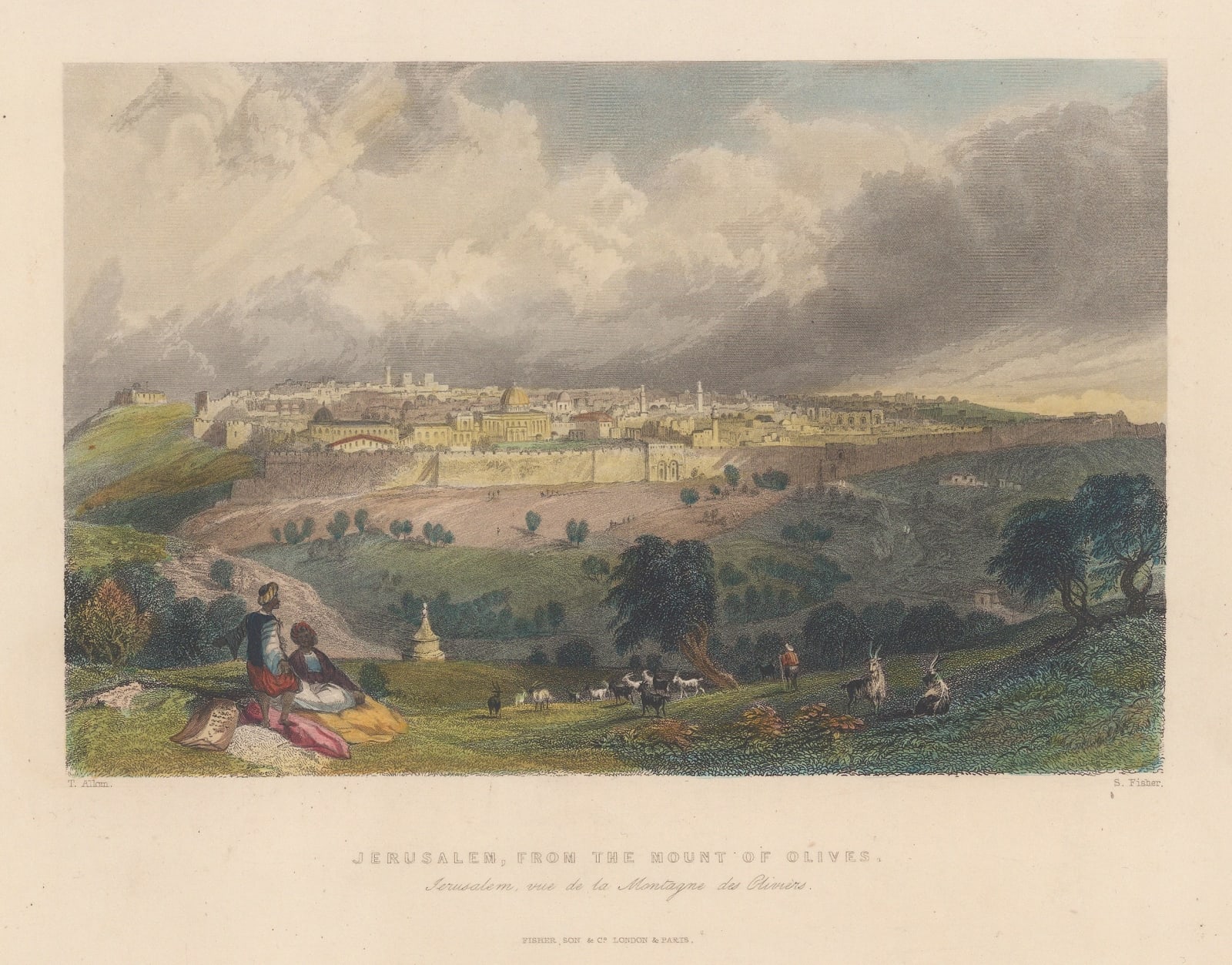 William Bartlett, Jerusalem - Panorama from the Mount of Olives, 1838