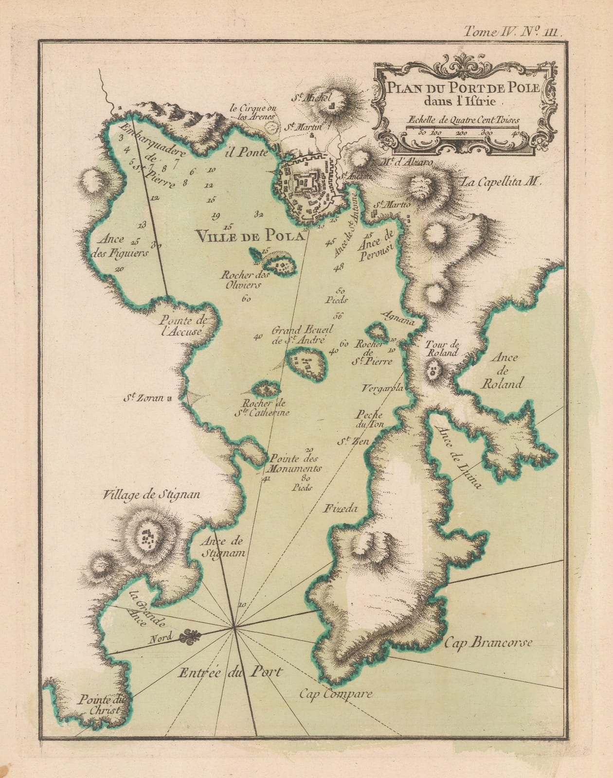 Jacques-Nicolas Bellin, Pula, Croatia, 1764