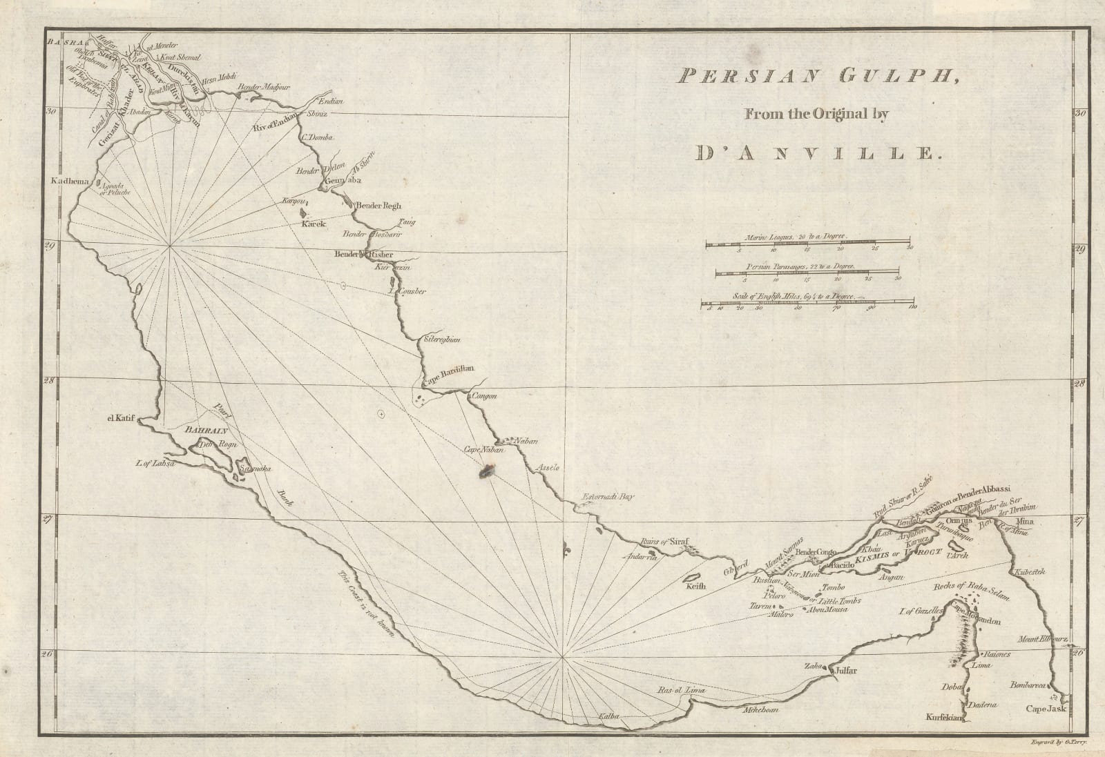 John Harrison, Chart of the Persian Gulf, 1788