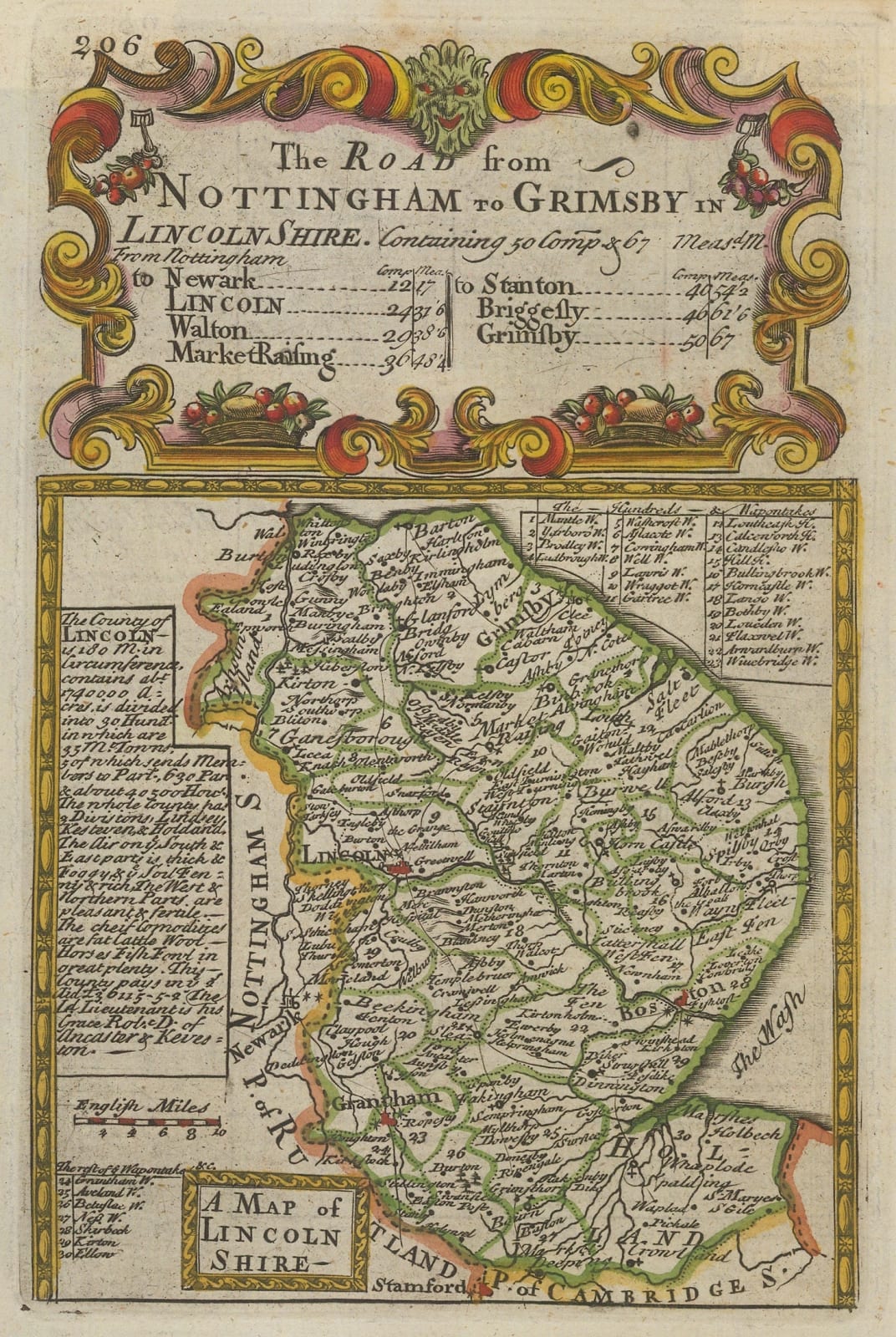 Emanuel Bowen & John Owen, A Map of Lincolnshire, 1720