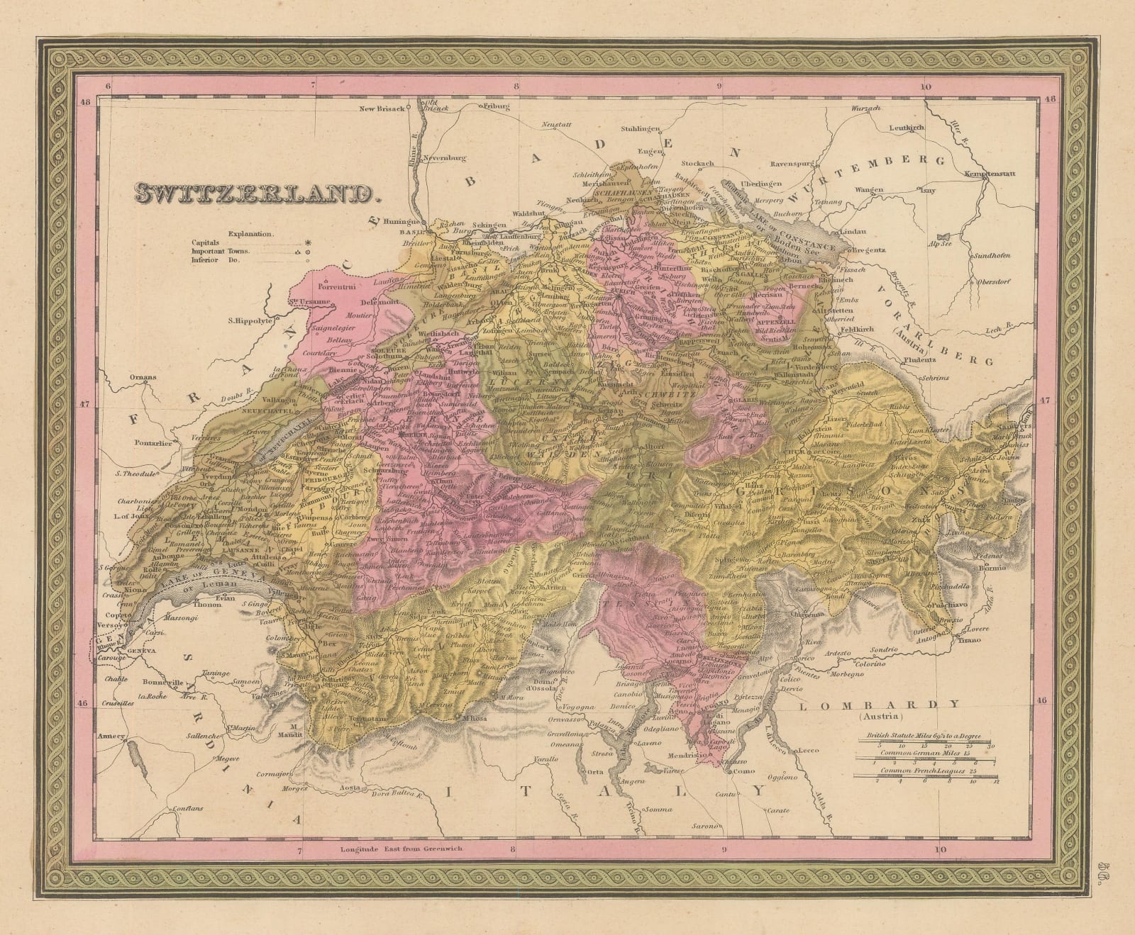 Samuel Augustus Mitchell, Switzerland, 1846