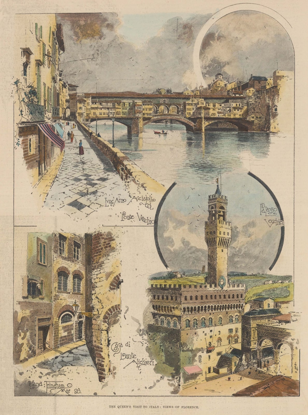 Illustrated London News (ILN), Italy - Florence, Ponte Vechio, 1893