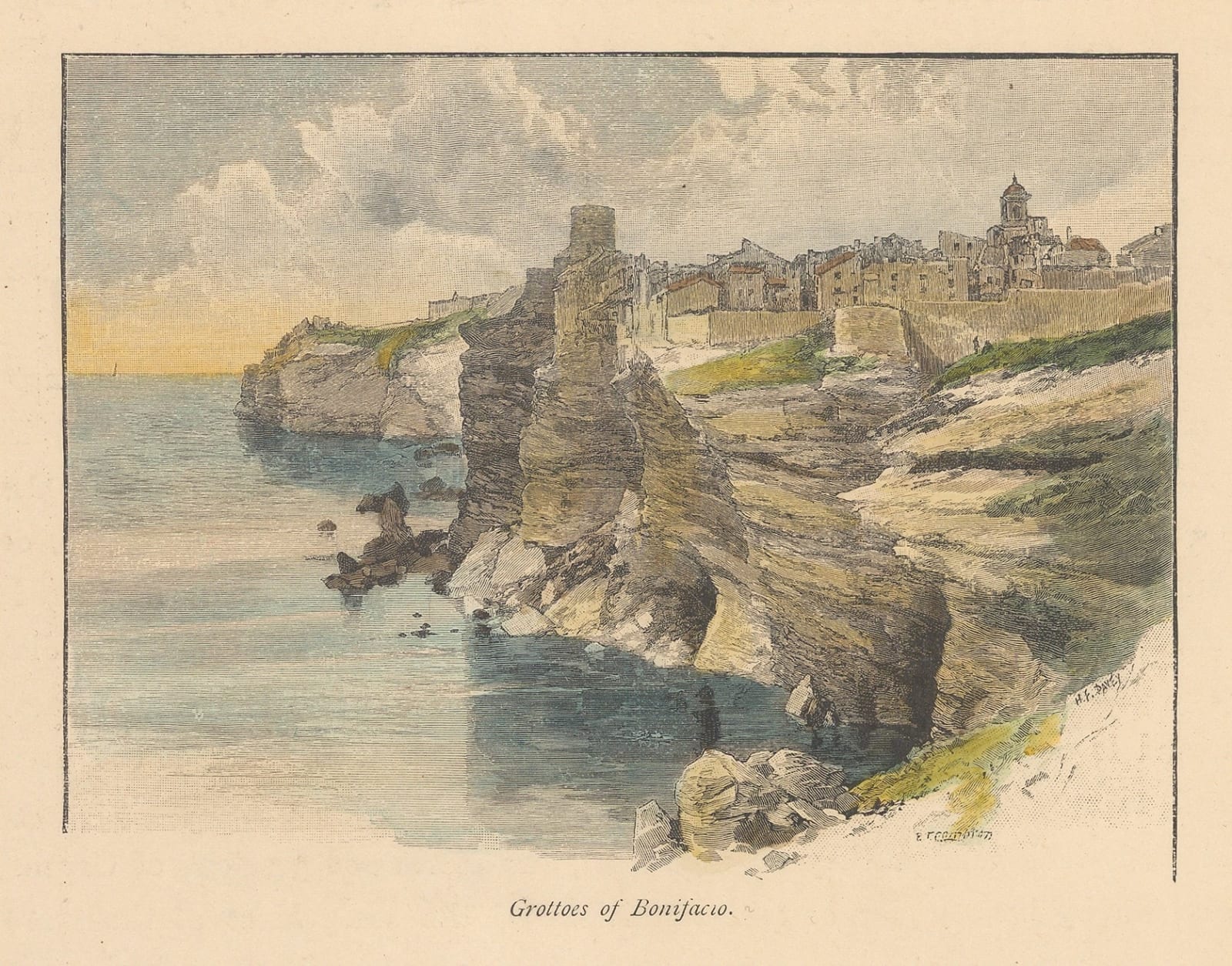 Picturesque Mediterranean, Corsica - Bonifacio, 1875 c.