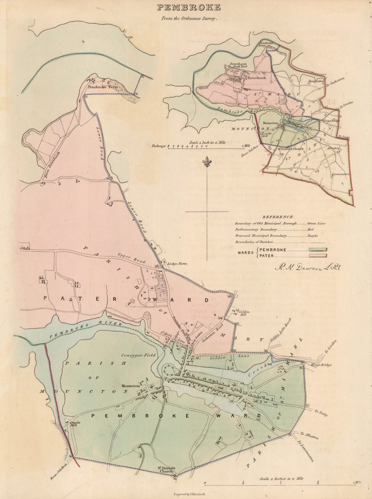 Robert Kearsley Dawson, Pembroke, 1832