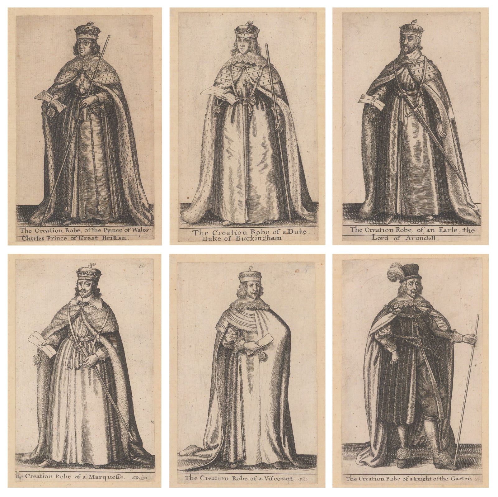 Wenceslaus Hollar, London - Robes of Creation, 1660 c.