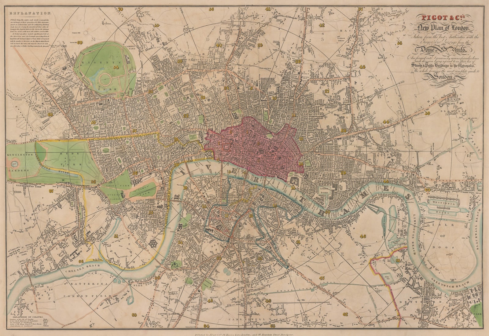 James Pigot, Pigot & Co.'s New Plan of London, 1823 (c.)