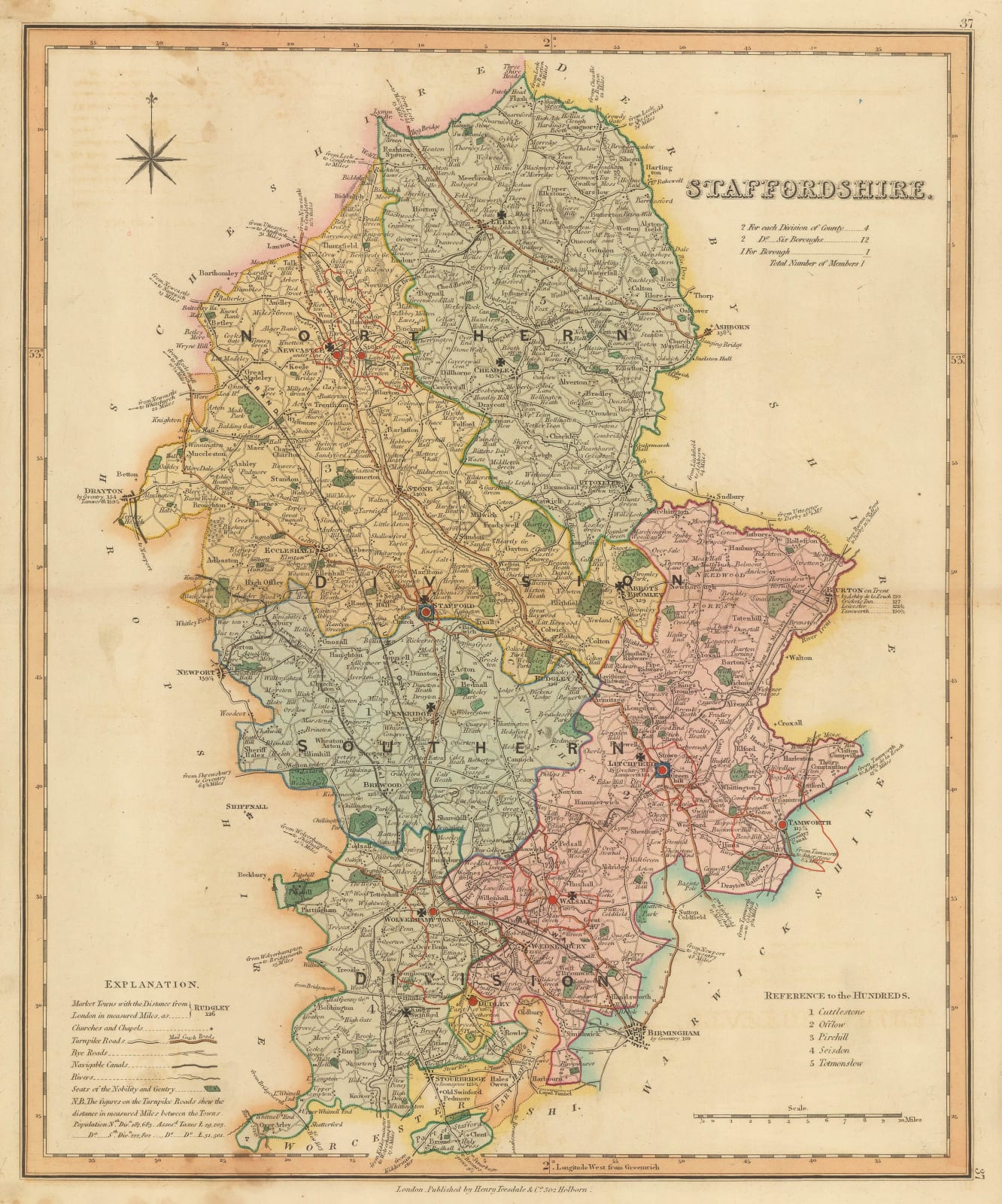 Henry Teesdale, Staffordshire, 1830 c.