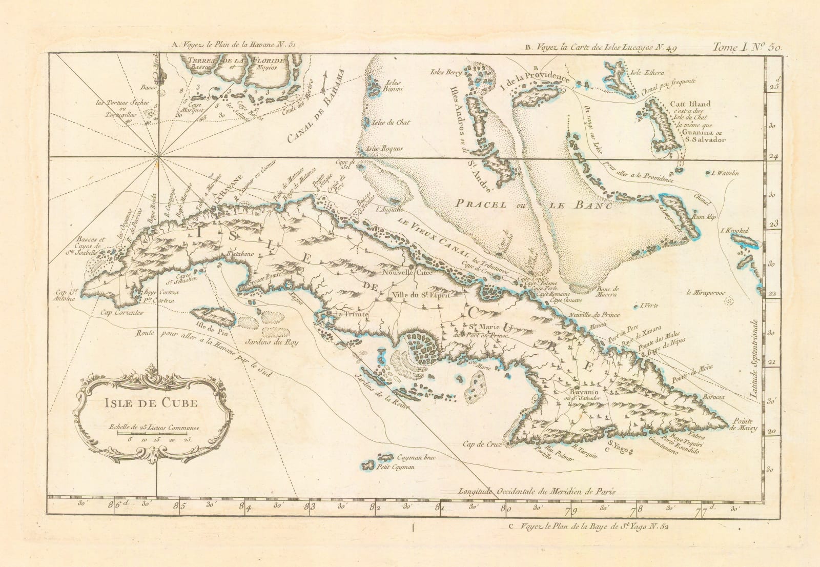 Jacques-Nicolas Bellin, Cuba, 1764