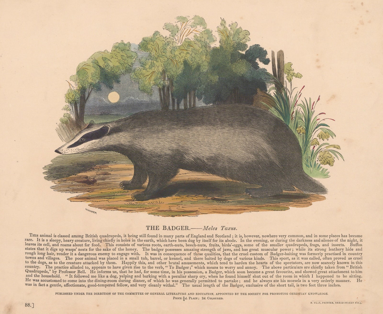 Society for Promoting Christian Knowledge (SPCK), Badger, 1842