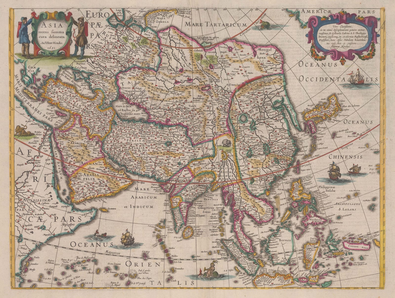 Henricus Hondius, Asia, 1636 c.