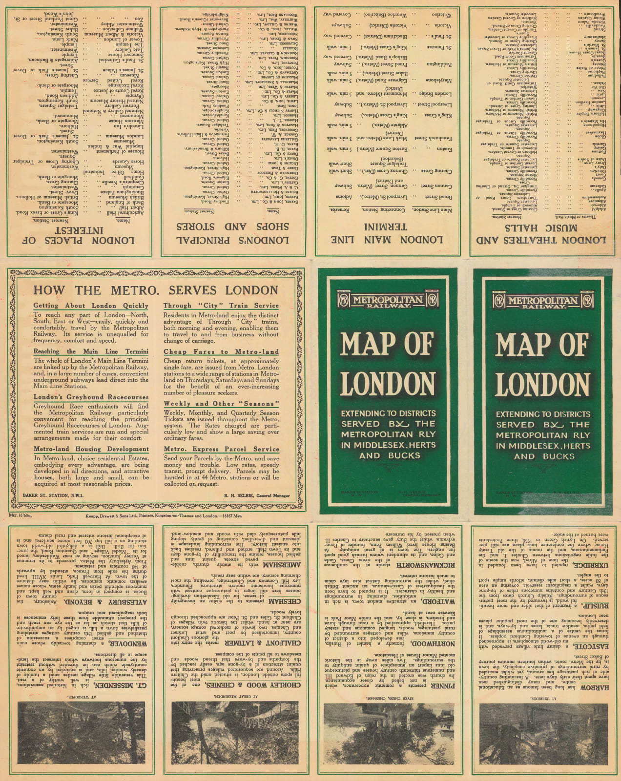 London Underground, Metropolitan Railway and Connections, 1928