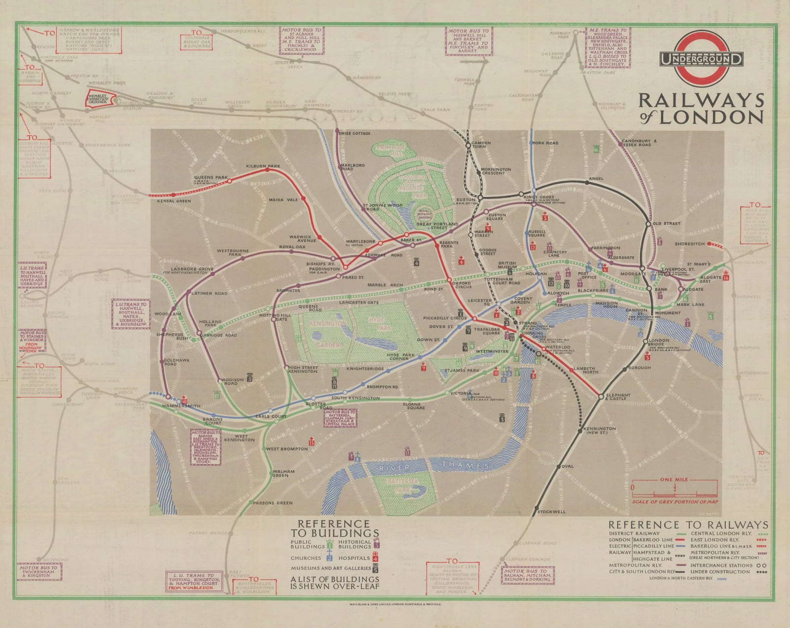 J.C. Betts, Underground Railways of London, 1924