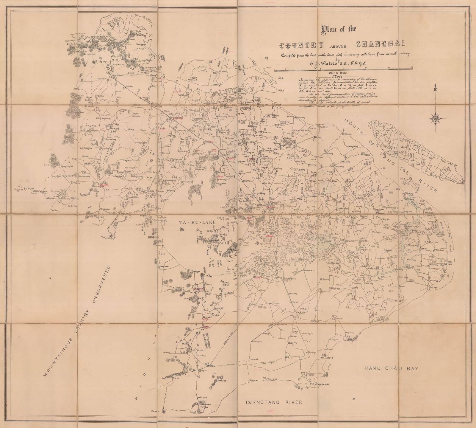 Thomas J. Waters, Plan of the Country around Shanghai, 1880 (c.)
