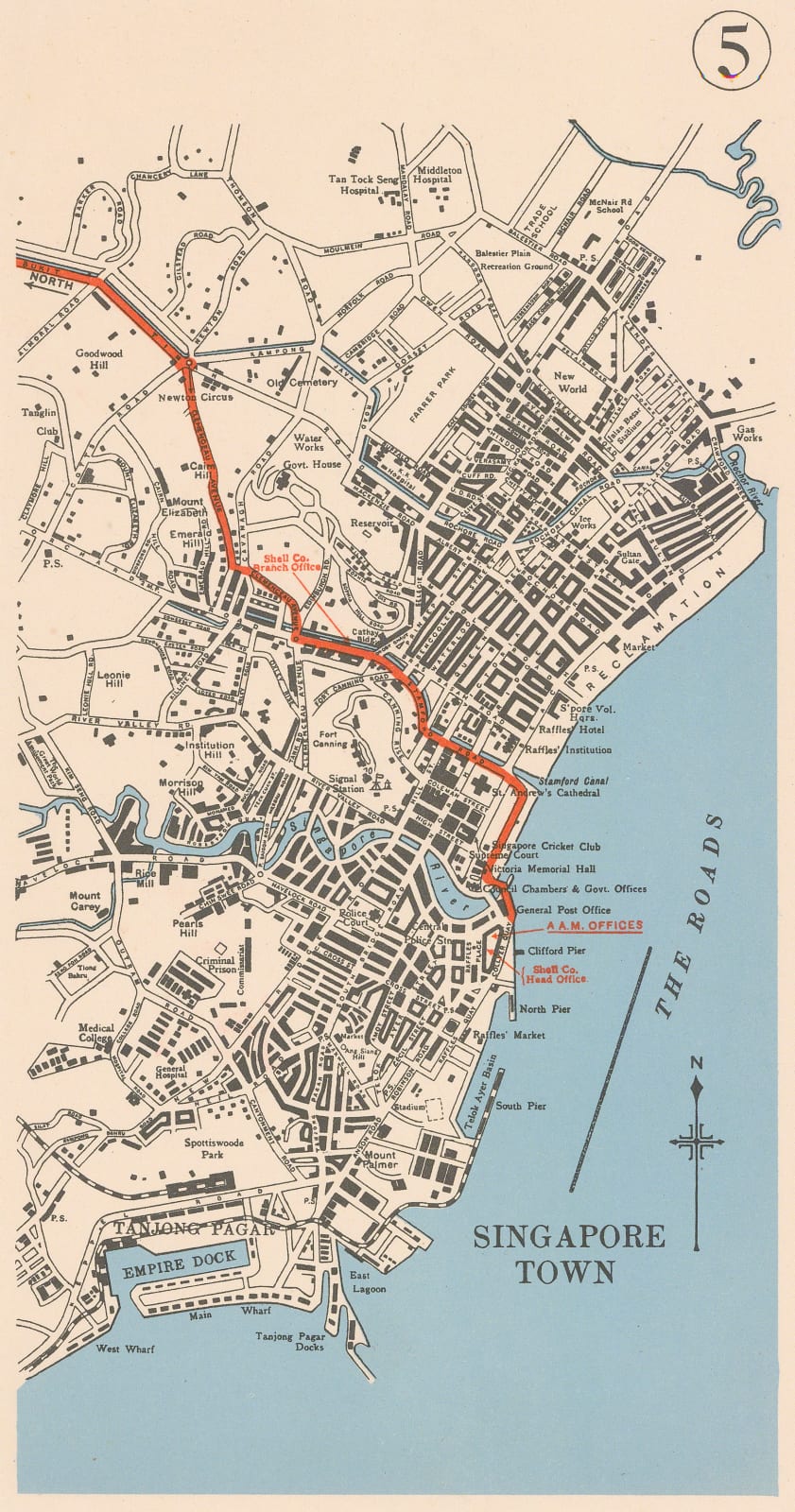 Automobile Association of Malaya, Singapore Town, 1951