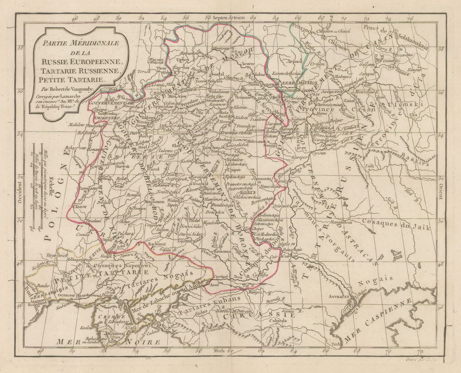 Charles Francois Delamarche, Southern part of European Russia, 1795