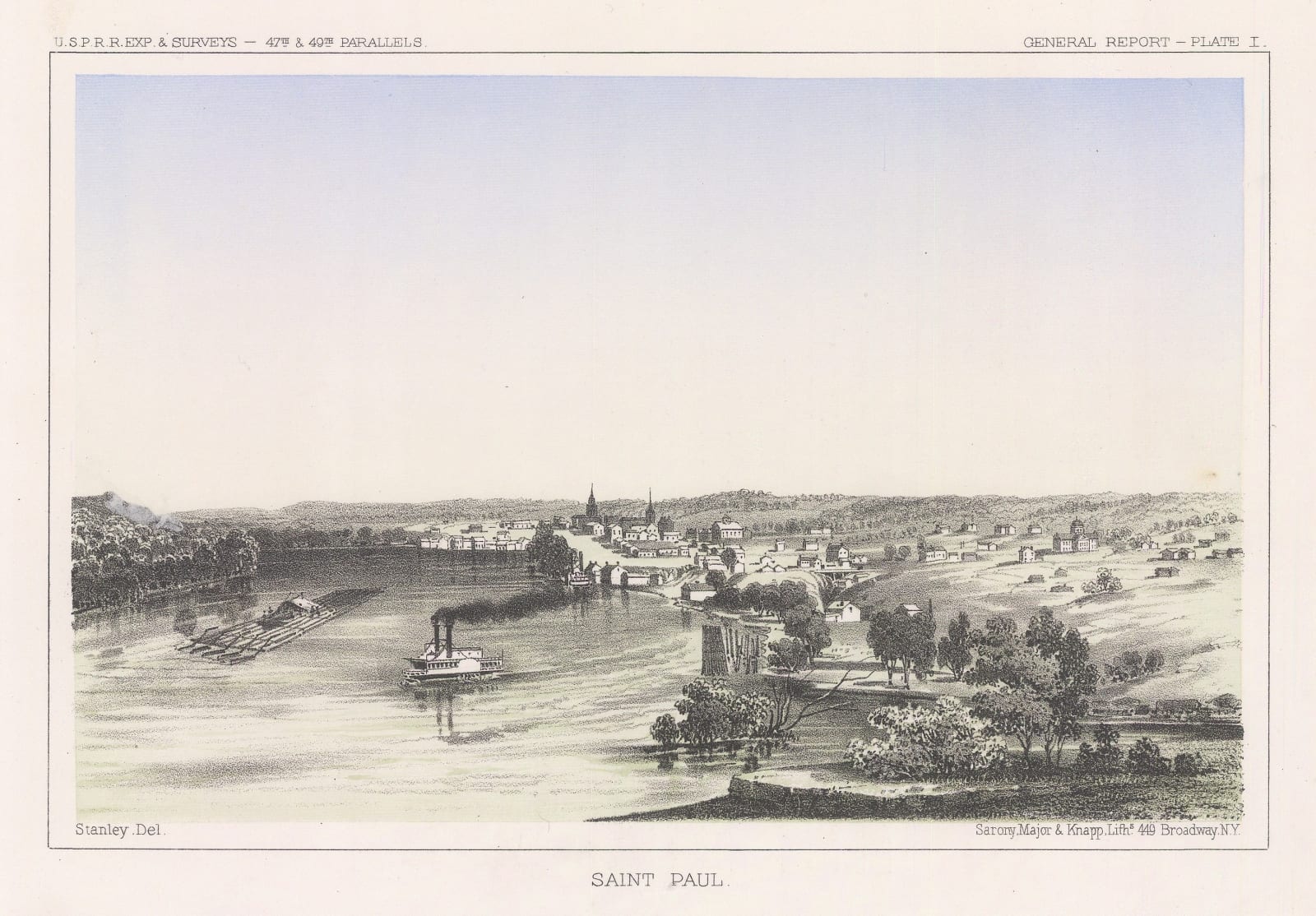 United States Pacific Railroad Expeditions (USPRR), Minnesota - Saint Paul, 1857