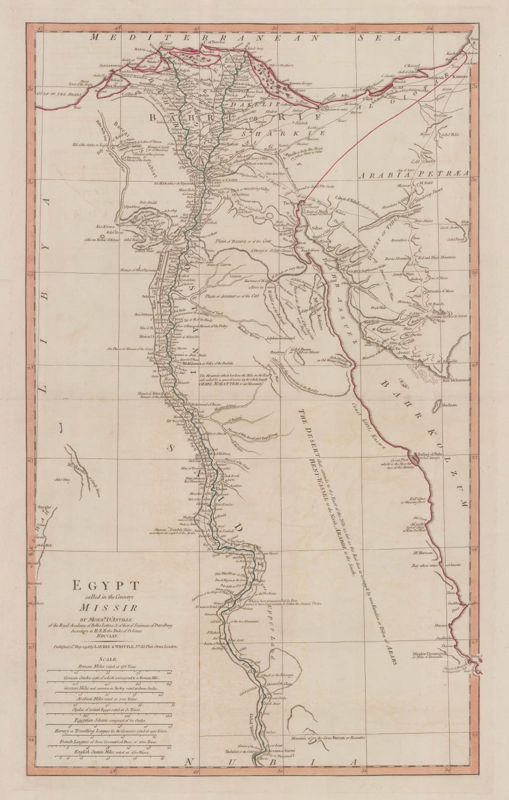 Laurie & Whittle, Egypt and the Nile, 1794