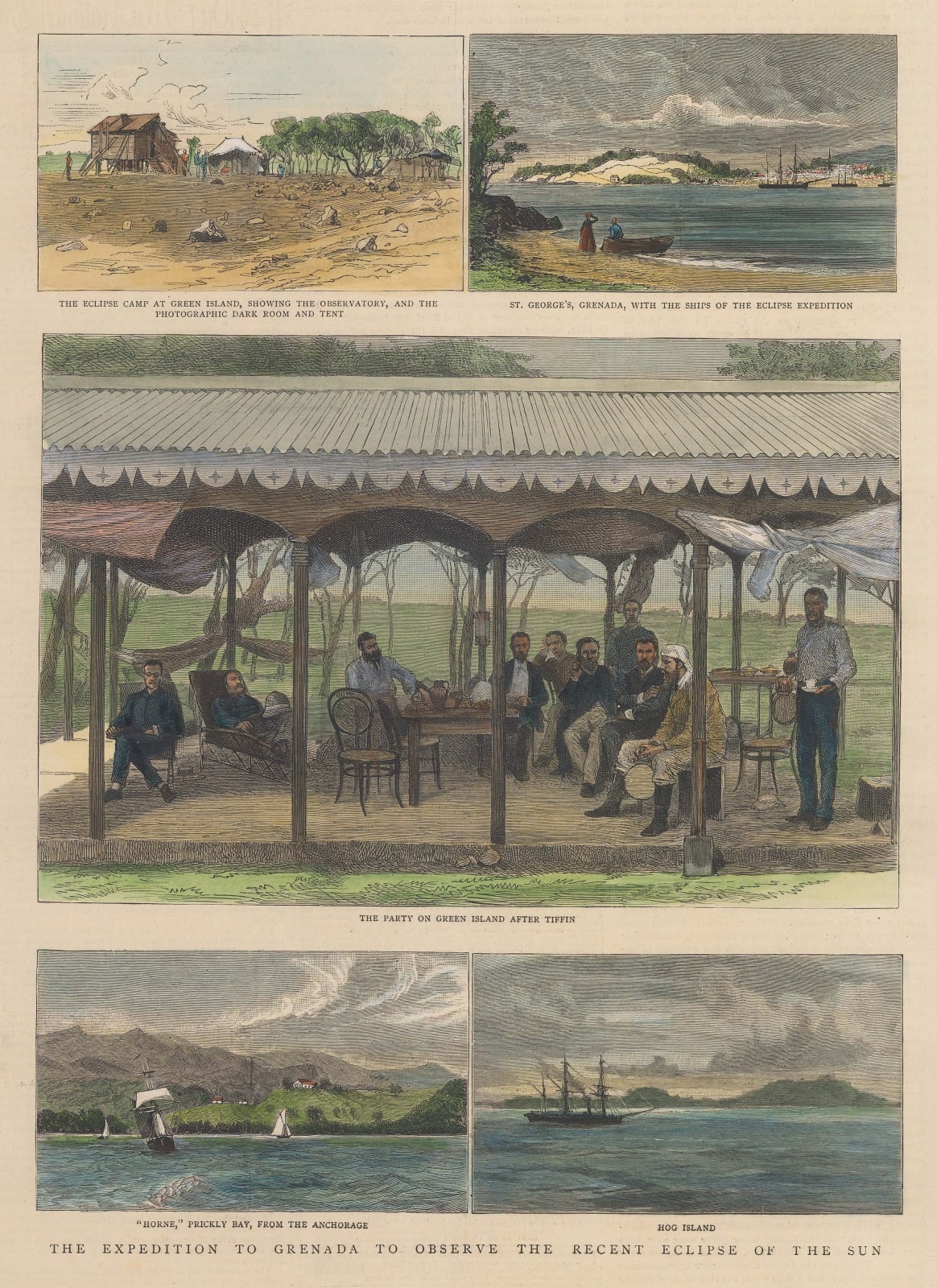The Graphic Magazine, Grenada - Five Island Views, 1886