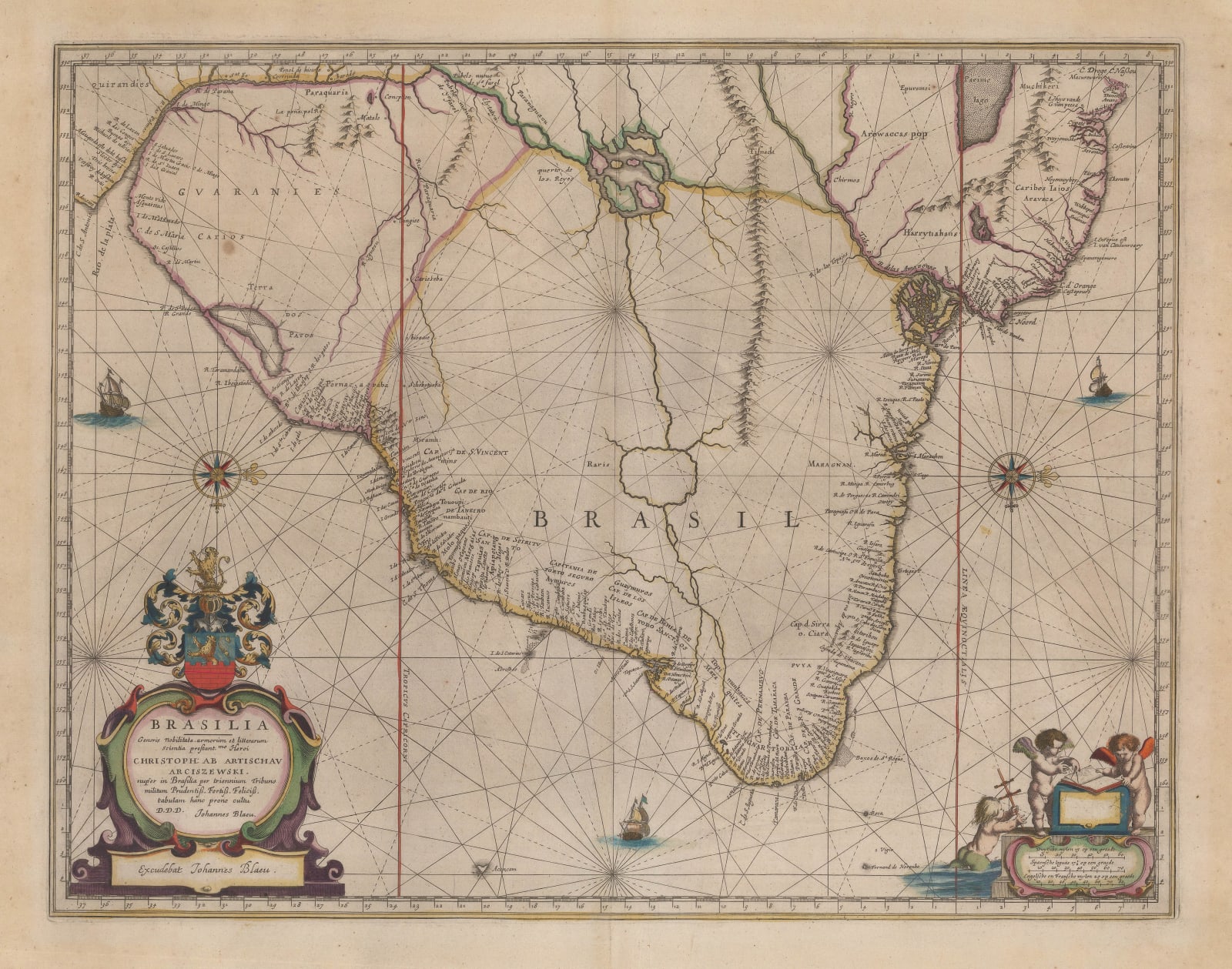 Jan Blaeu, Blaeu's Spectacular Maps of Brazil [set of 6], 1662