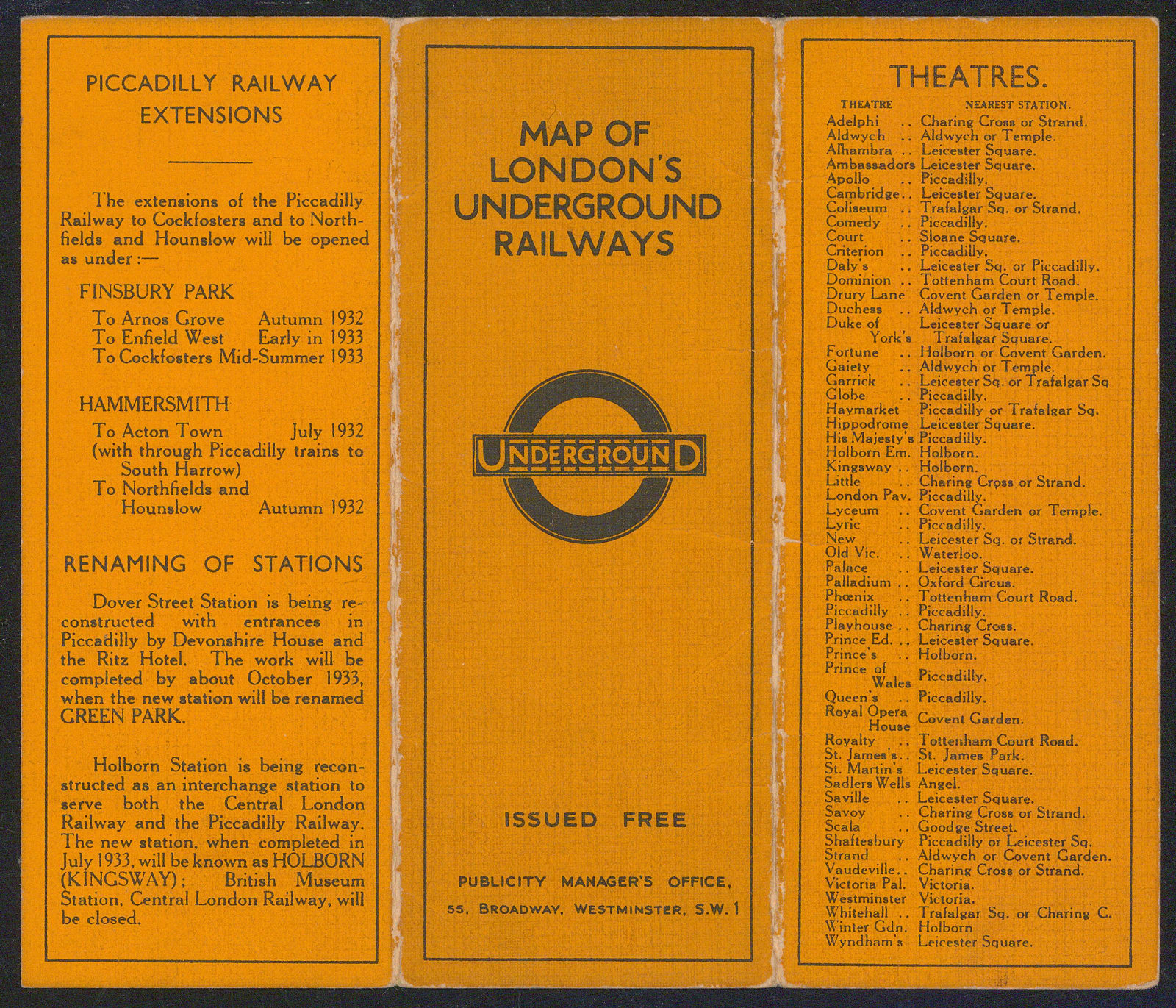Fred H. Stingemore, Underground Railways of London, 1932