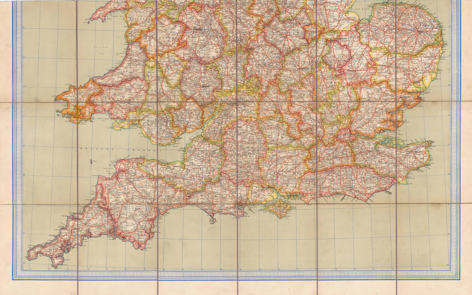 George Philip & Son Ltd., Perrier Motor Map of England & Wales, 1906 (c.)