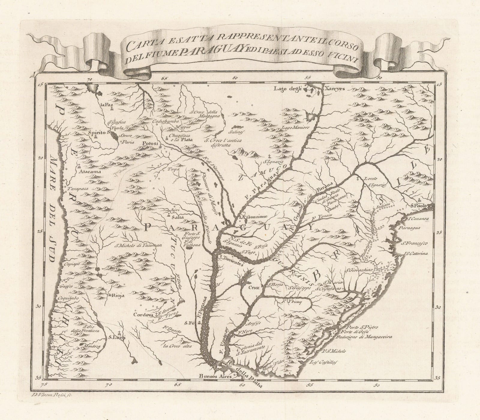 Veremondo Rossi, Paraguay, 1763