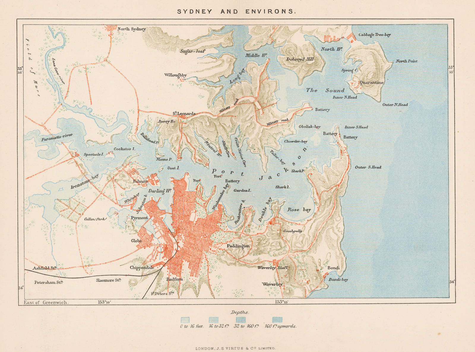 J.S. Virtue & Co., Sydney and Environs, 1880 c.