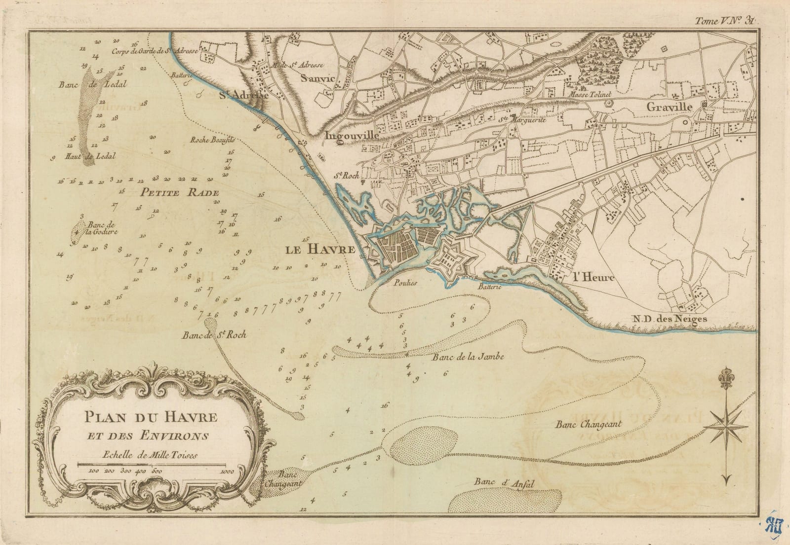 Jacques-Nicolas Bellin, Le Havre and environs, 1764