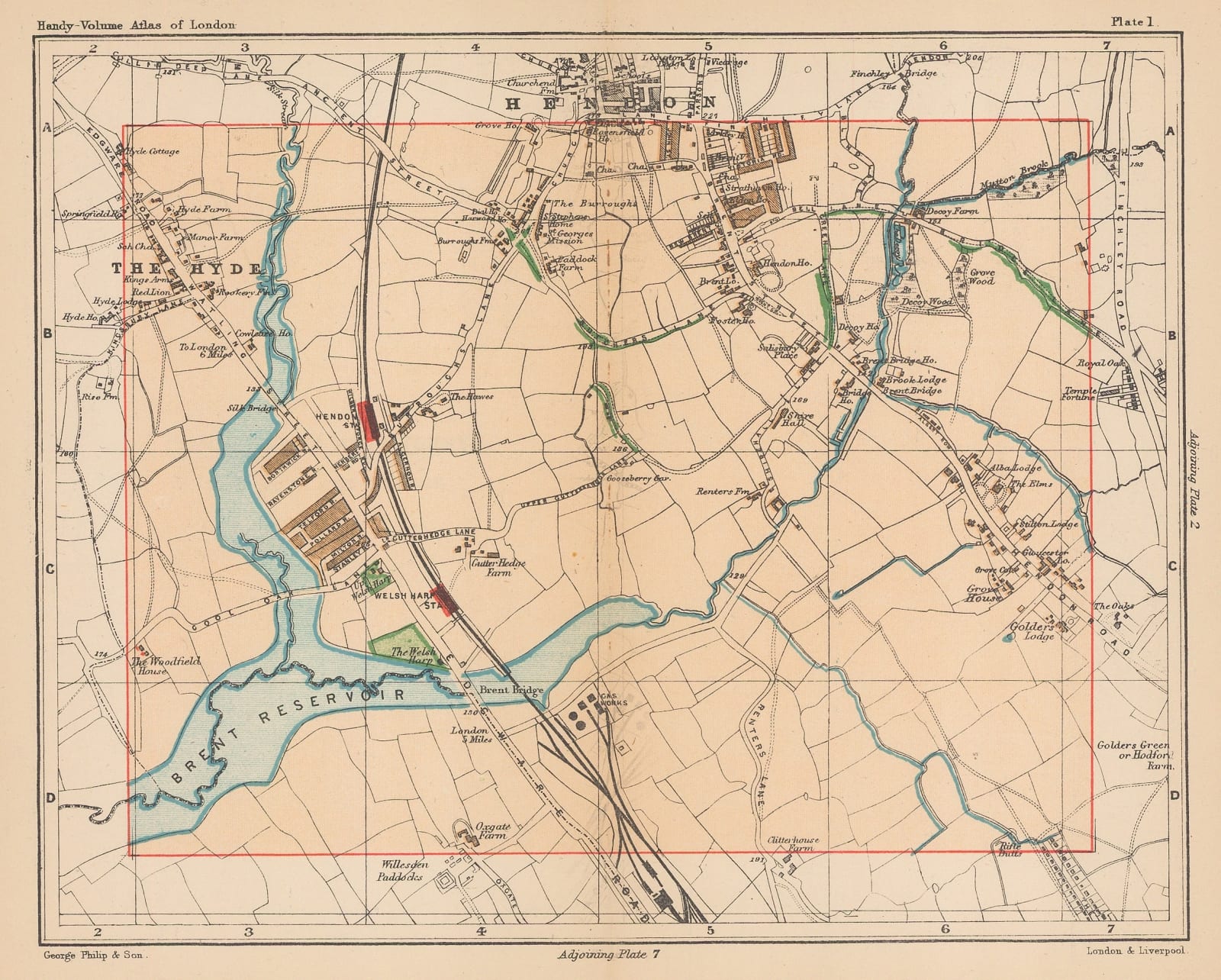 George Philip & Son Ltd., Brent Reservoir, 1891