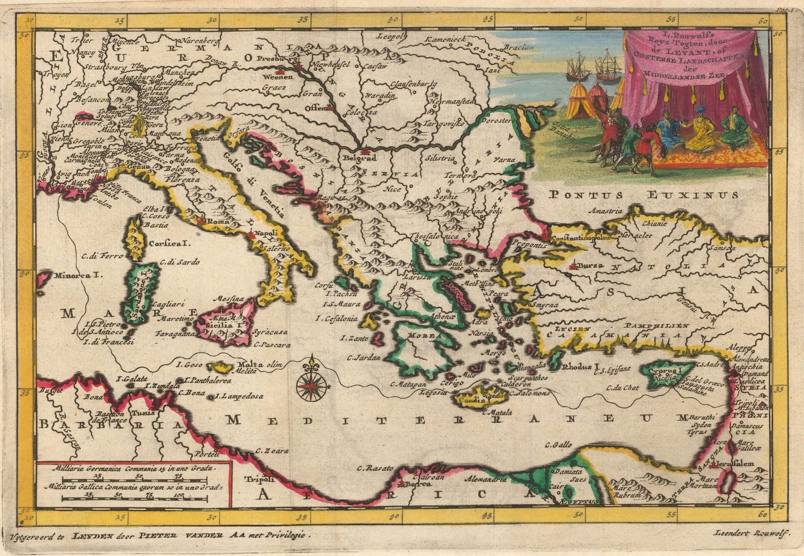 Pieter van der Aa, Eastern Mediterranean, 1707